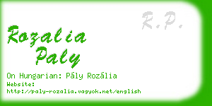 rozalia paly business card