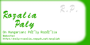 rozalia paly business card